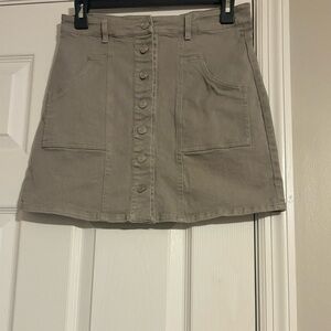 Altar'd State Gray A-line Mini Skirt